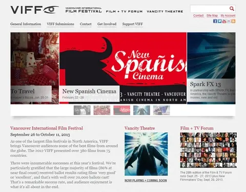 Vancouver International Film Festival - homepage 2012
