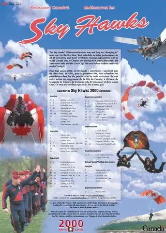 Sky Hawks schedule poster