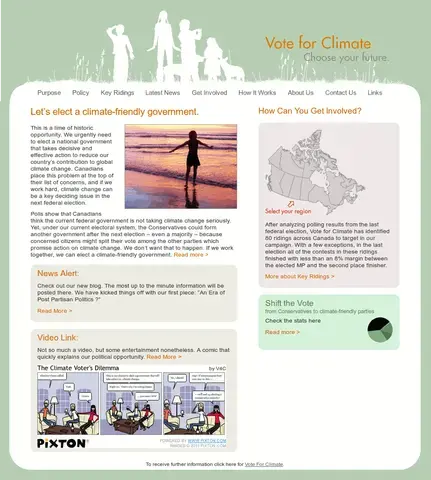 Vote for Climate - home page